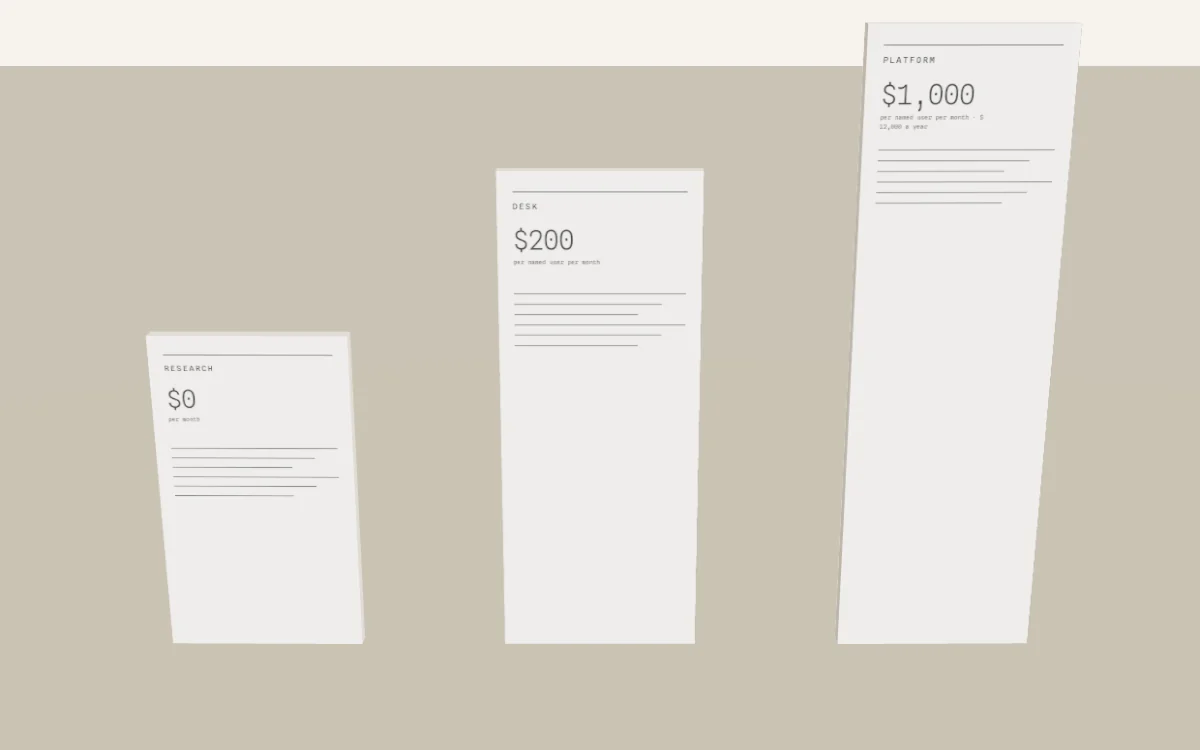 The three plan sheets standing in a folder.